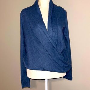 Melloday XS Dusty Blue Cross Sweater